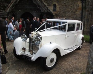 Vintage Wedding Car Hire in Horsham, Crawley, Redhill, Brighton, Haywards Heath - Rolls Royce - White Chauffer Driven Cars